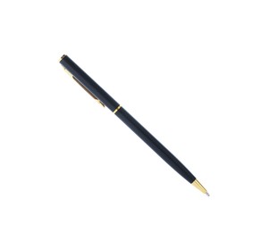 Photo of One stylish pen in air isolated on white