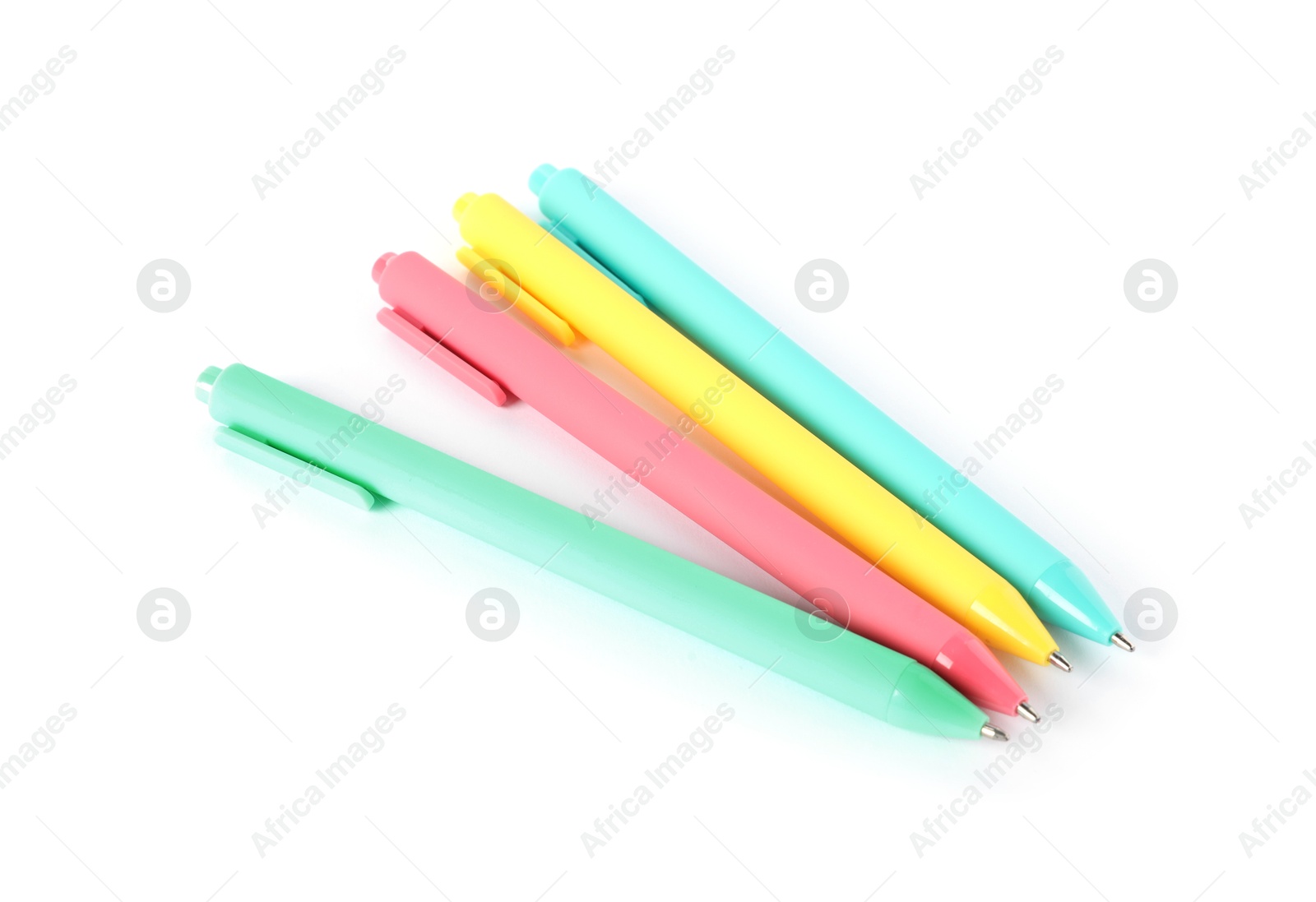Stylish pens isolated on white. Office supply Photo of Stylish pens isolated on white. Office supply