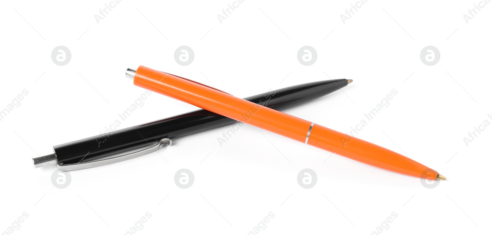 Stylish pens isolated on white. Office supply Photo of Stylish pens isolated on white. Office supply