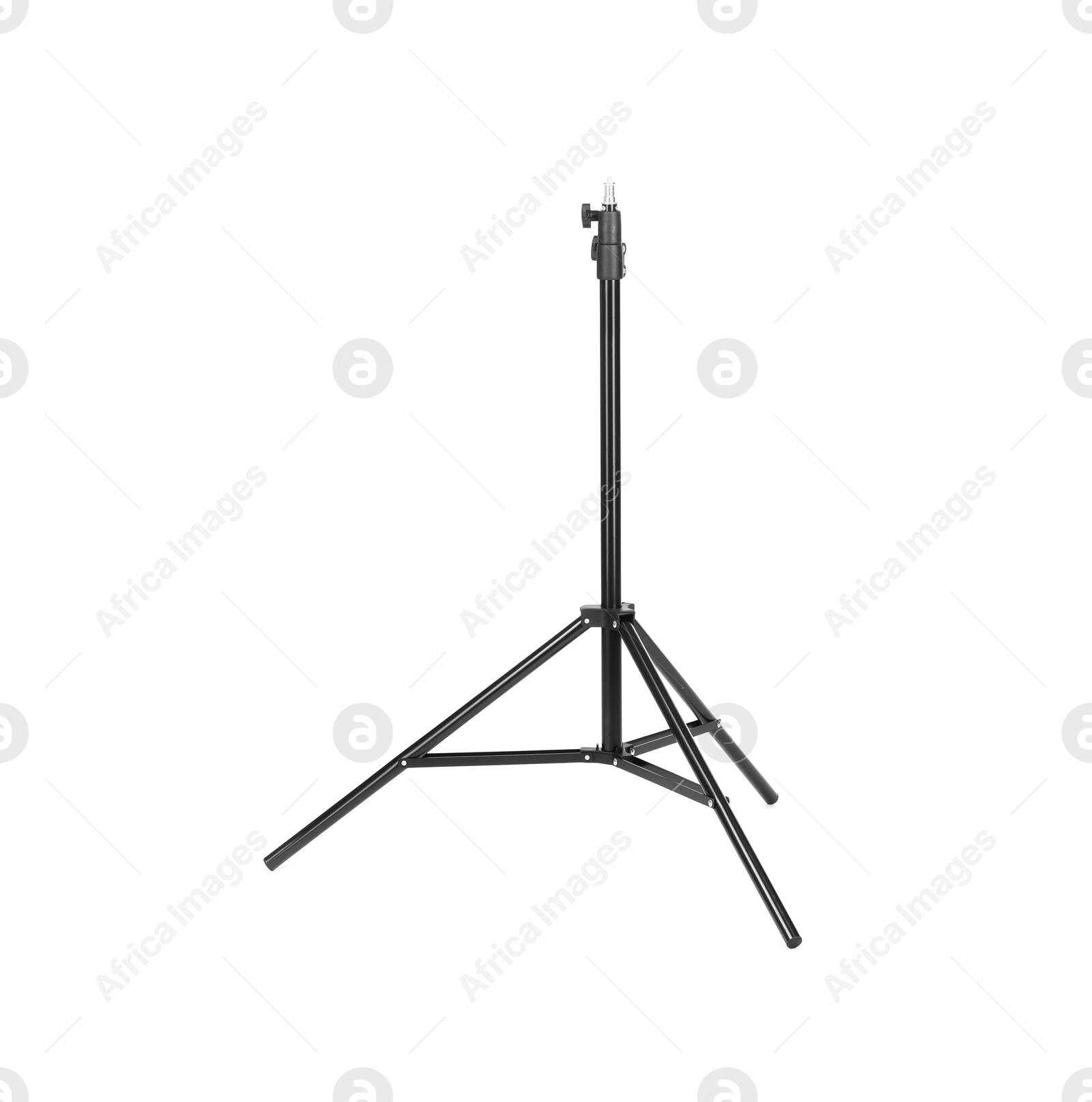One professional tripod isolated on white. Photo studio tool Photo of One professional tripod isolated on white. Photo studio tool
