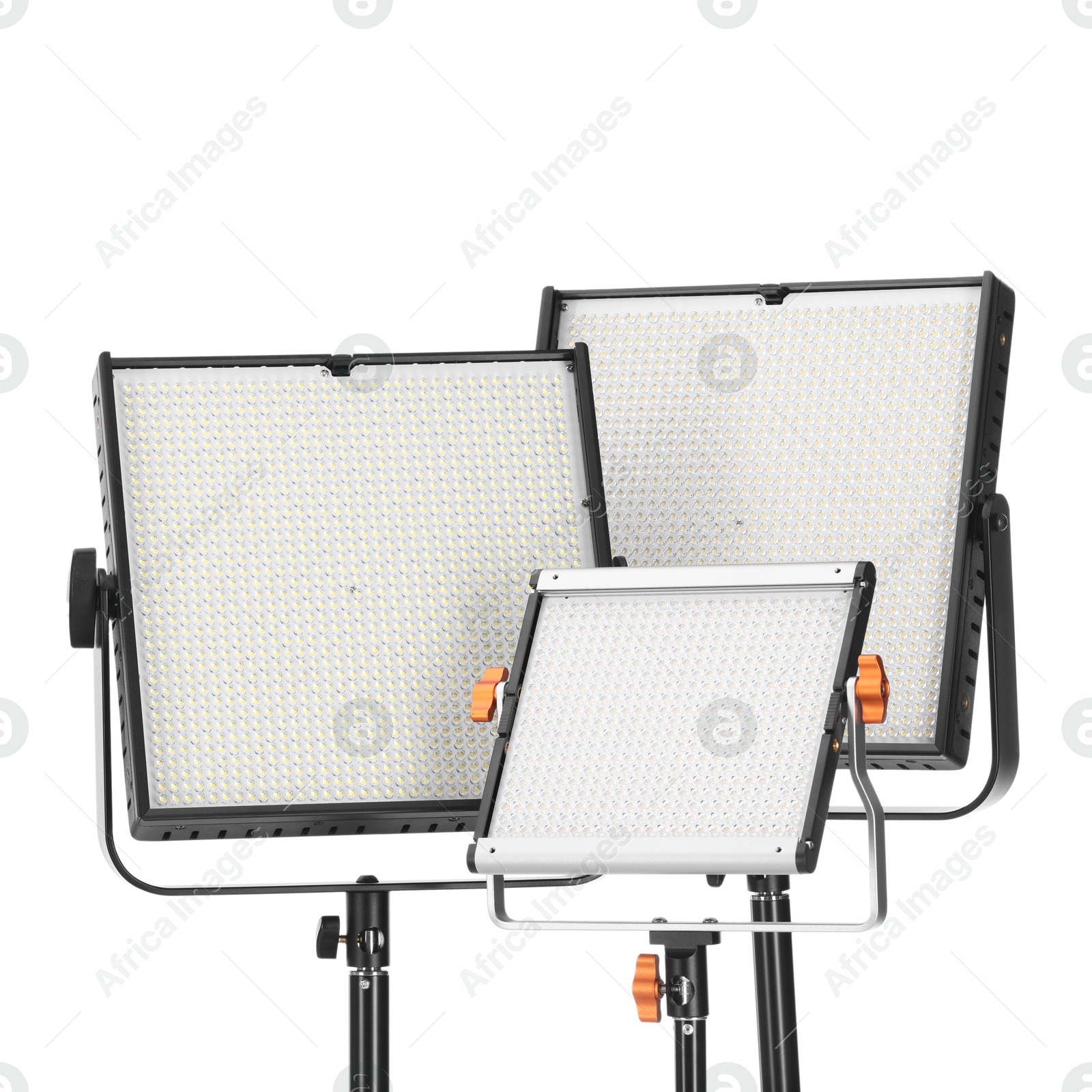 Professional lighting equipment isolated on white. Photo studio tool Photo of Professional lighting equipment isolated on white. Photo studio tool