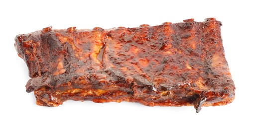 Photo of Tasty roasted pork ribs isolated on white