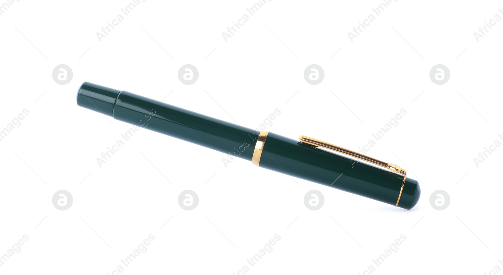 One stylish pen in air isolated on white Photo of One stylish pen in air isolated on white