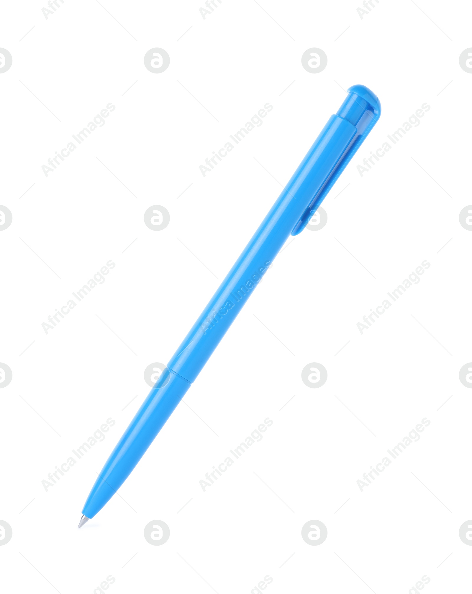 One stylish pen in air isolated on white Photo of One stylish pen in air isolated on white