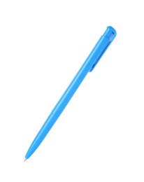 Photo of One stylish pen in air isolated on white