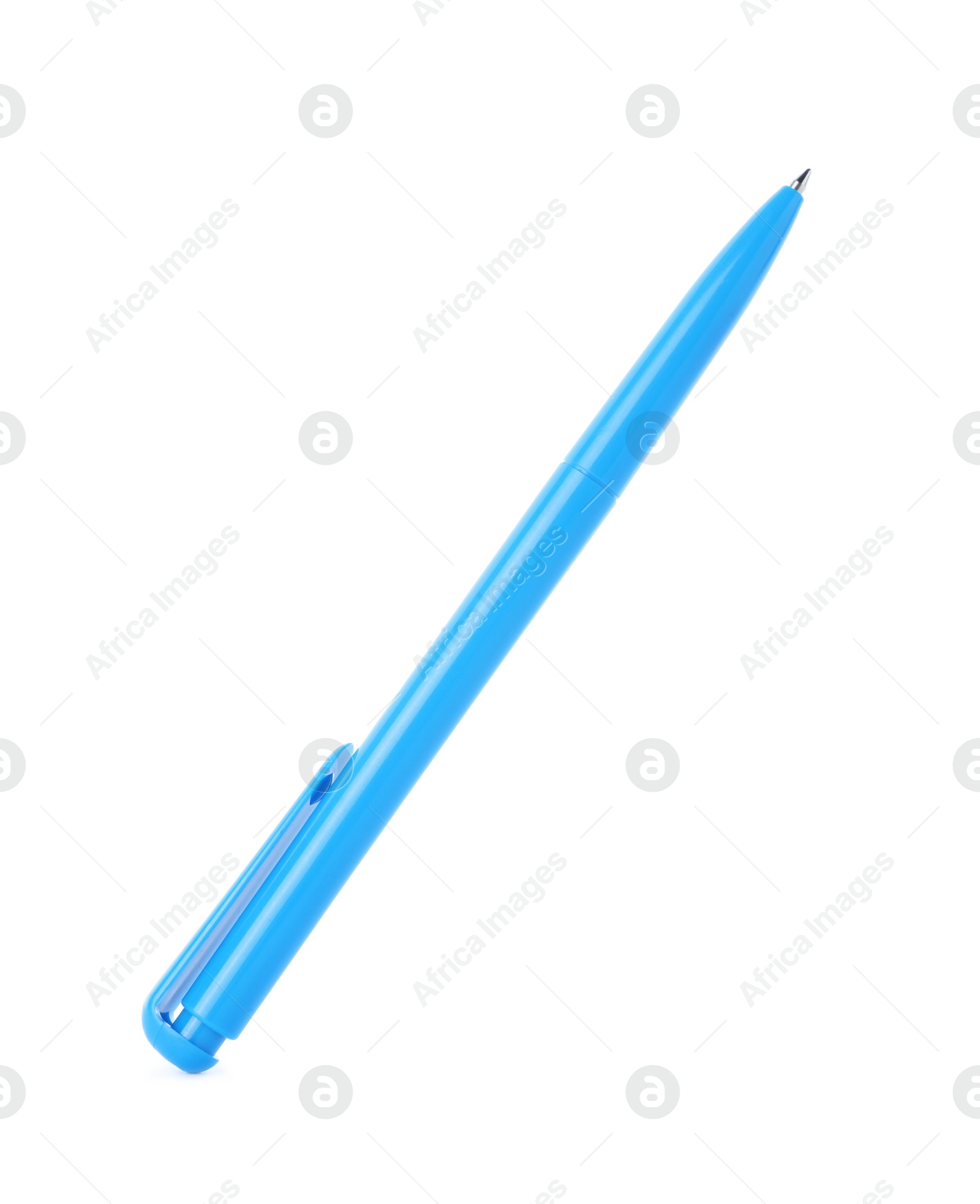 One stylish pen in air isolated on white Photo of One stylish pen in air isolated on white