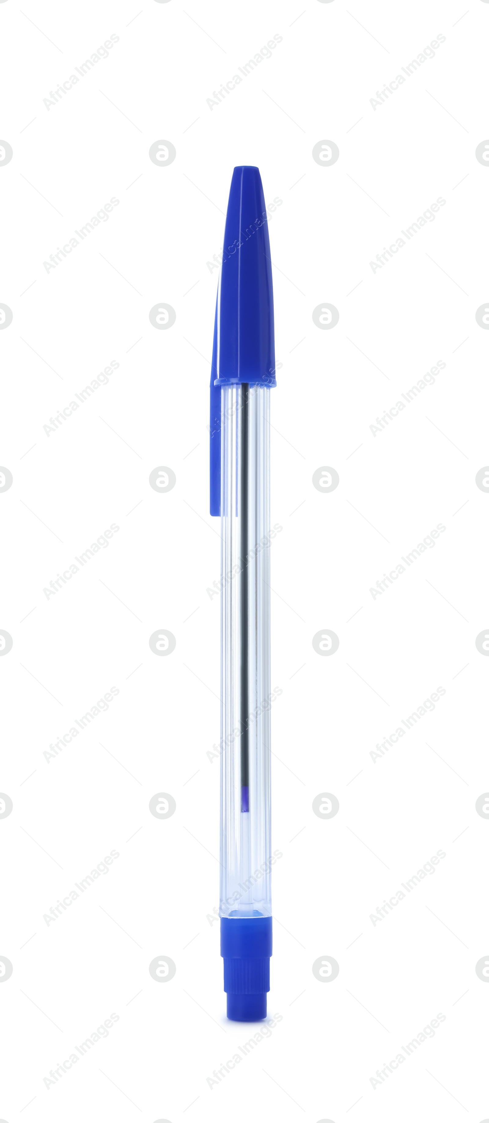 One stylish pen in air isolated on white Photo of One stylish pen in air isolated on white