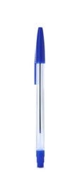 Photo of One stylish pen in air isolated on white