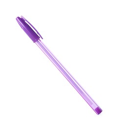 Photo of One stylish pen in air isolated on white