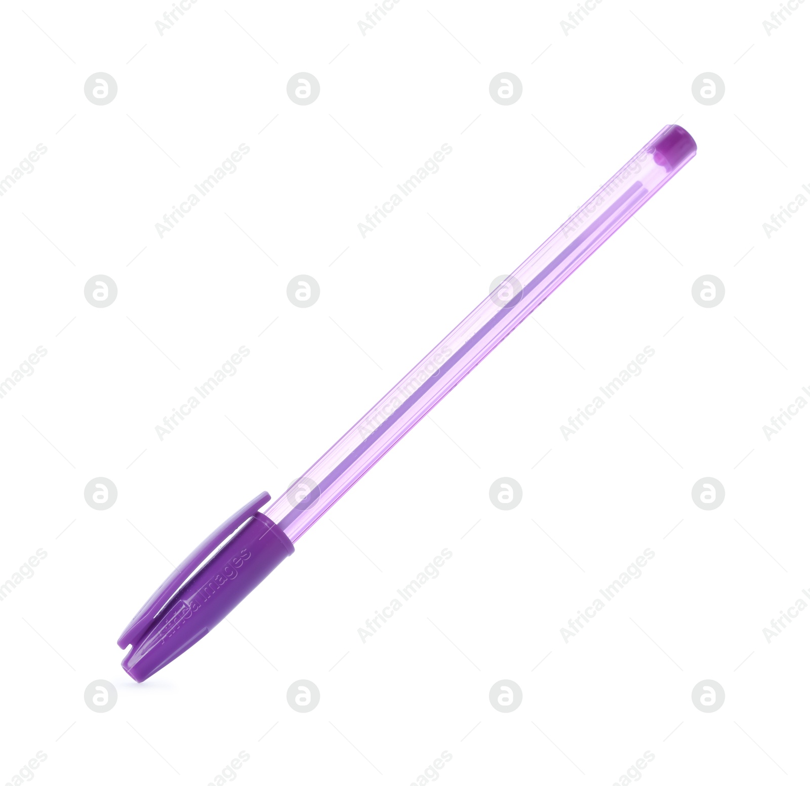 Photo of One stylish pen in air isolated on white