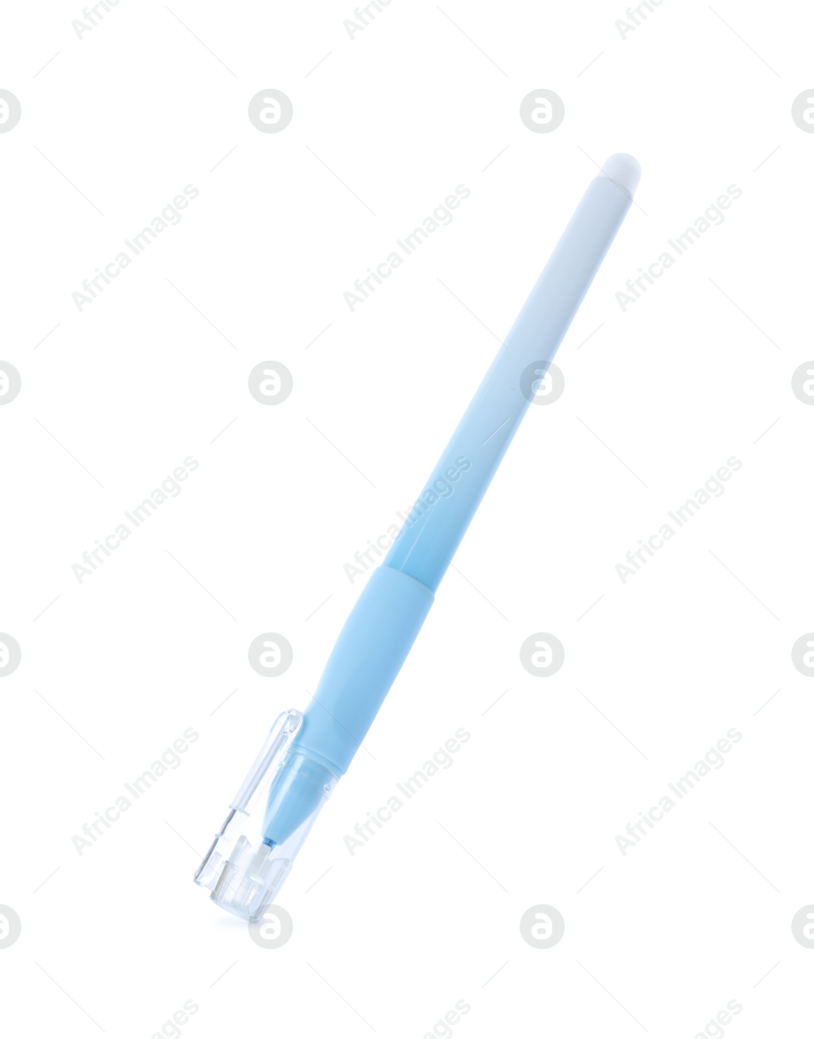 One stylish pen in air isolated on white Photo of One stylish pen in air isolated on white