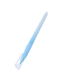 Photo of One stylish pen in air isolated on white