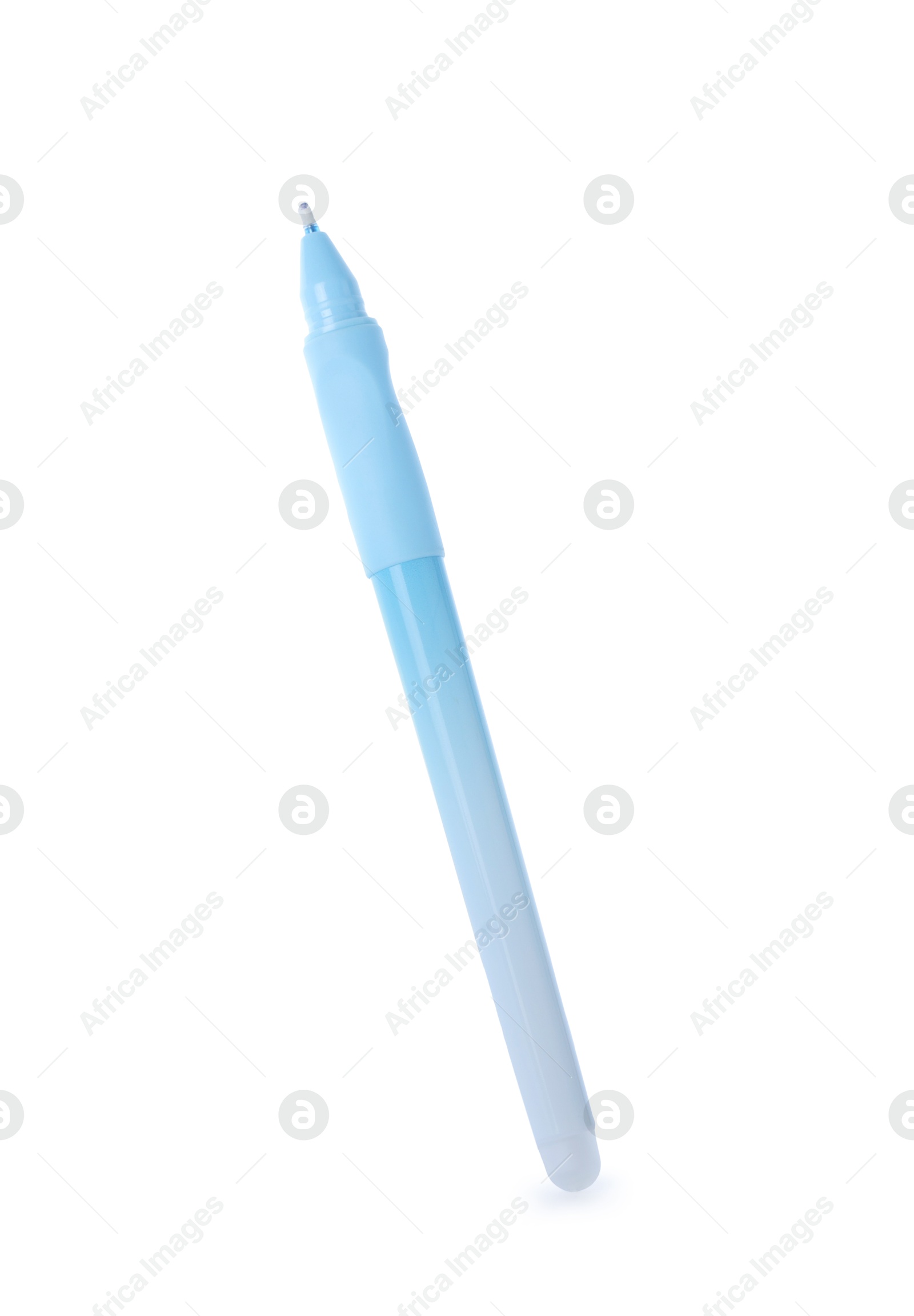 One stylish pen in air isolated on white Photo of One stylish pen in air isolated on white