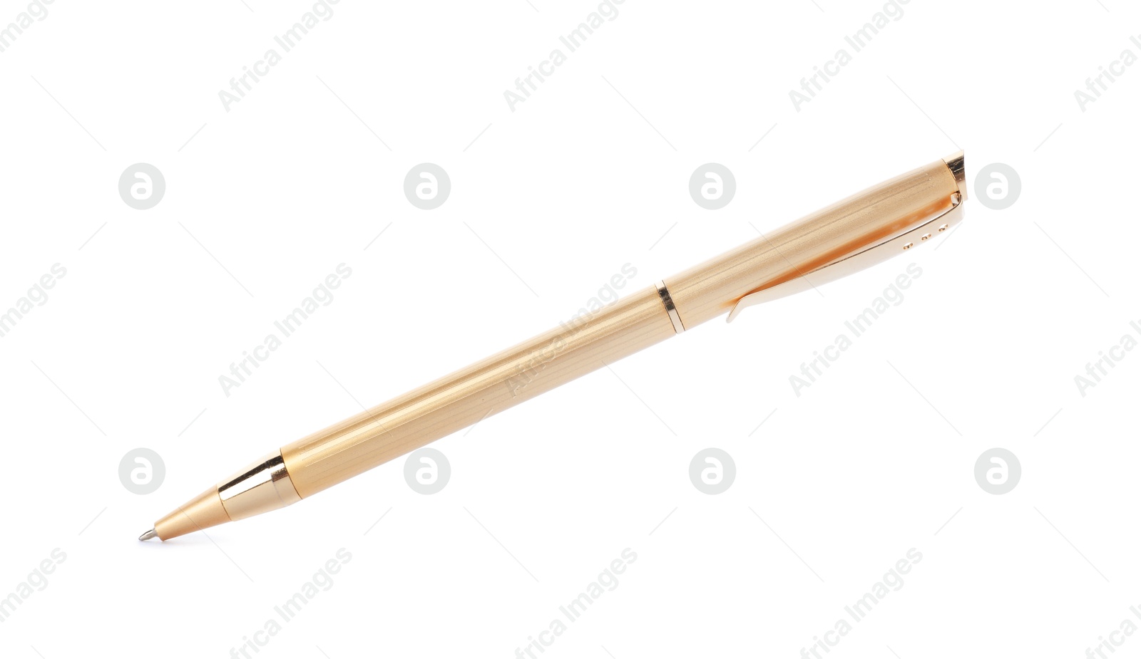 One stylish pen in air isolated on white Photo of One stylish pen in air isolated on white