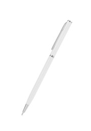 Photo of One stylish pen in air isolated on white