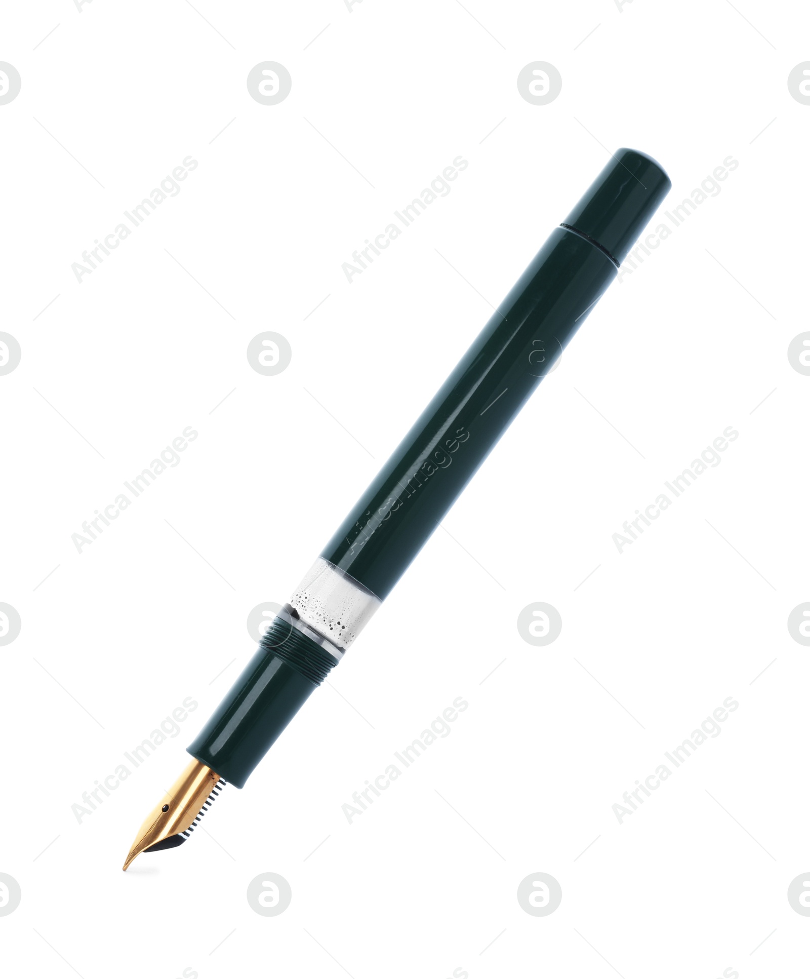 One fountain pen in air isolated on white Photo of One fountain pen in air isolated on white