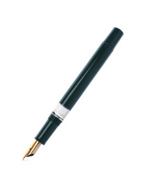 Photo of One fountain pen in air isolated on white