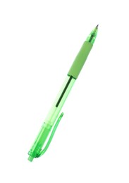 Photo of One stylish pen in air isolated on white