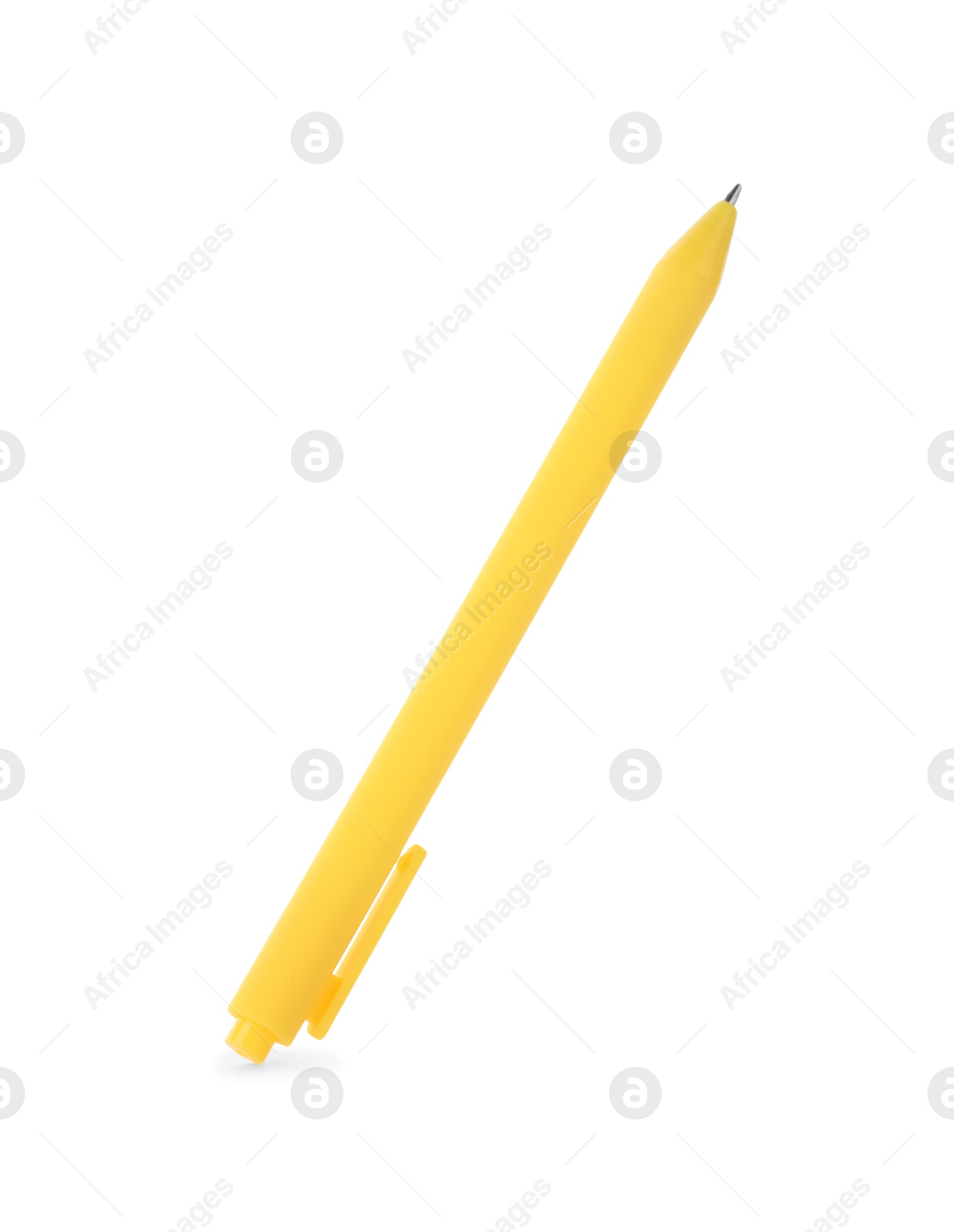 One stylish pen in air isolated on white Photo of One stylish pen in air isolated on white