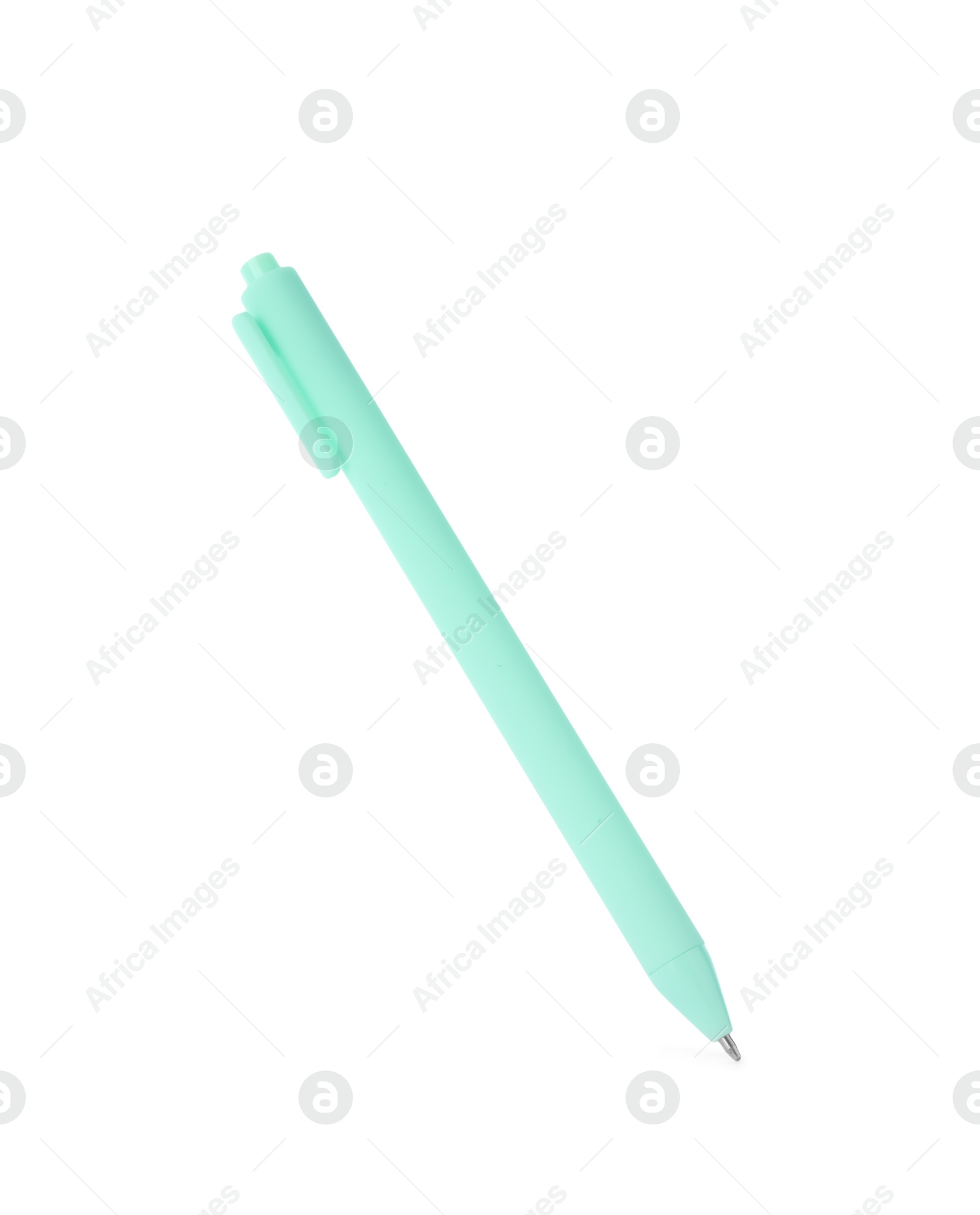 One stylish pen in air isolated on white Photo of One stylish pen in air isolated on white