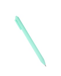 Photo of One stylish pen in air isolated on white