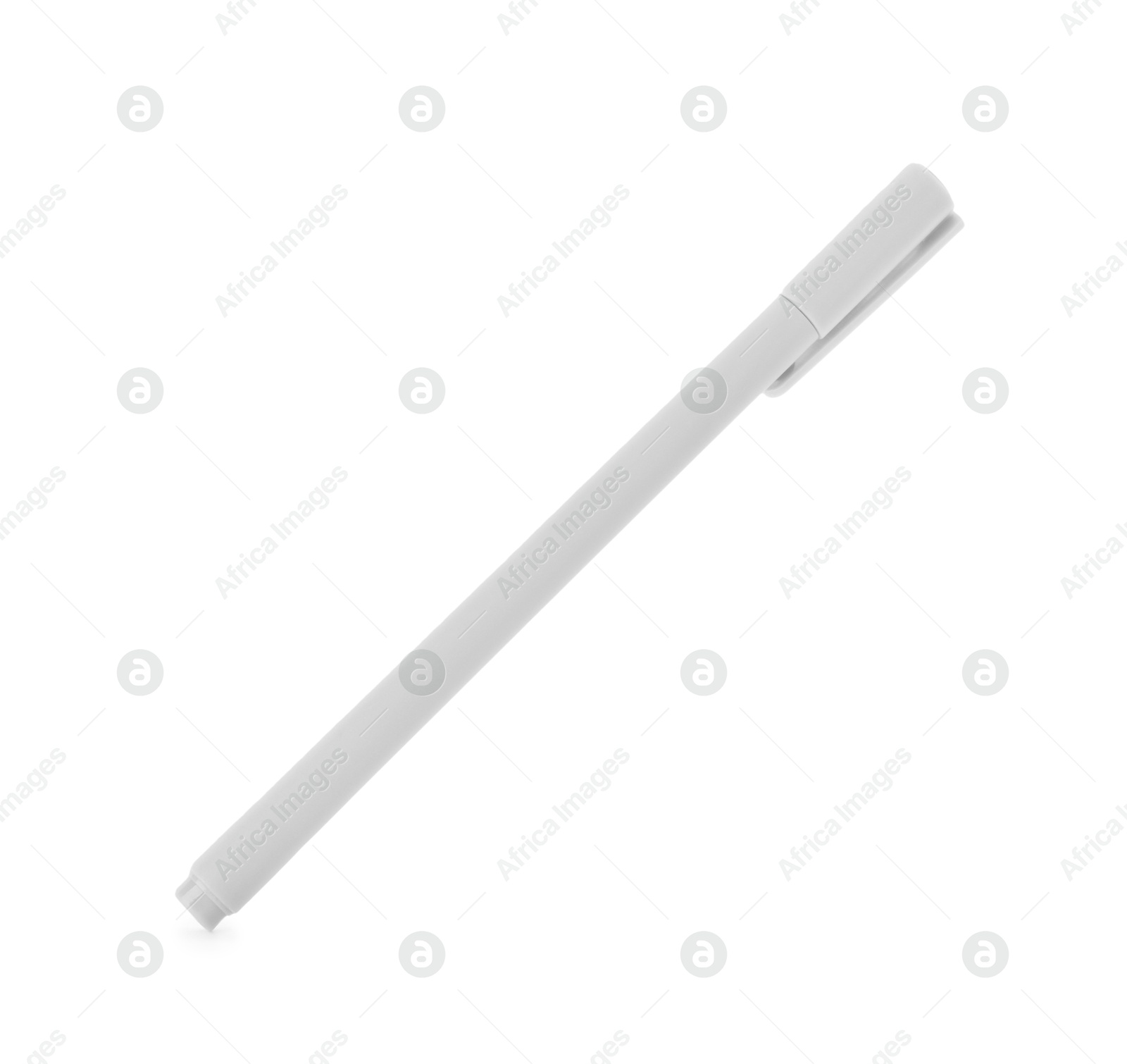 Photo of One stylish pen in air isolated on white