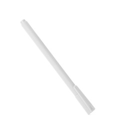 Photo of One stylish pen in air isolated on white