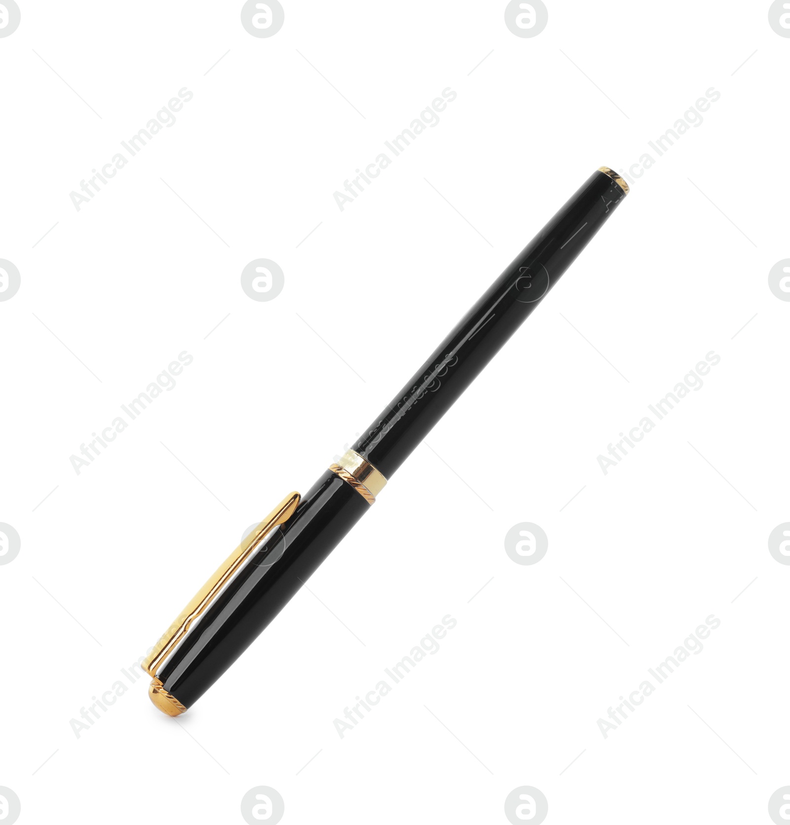One stylish pen in air isolated on white Photo of One stylish pen in air isolated on white