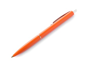 Photo of One stylish pen isolated on white. Office supply