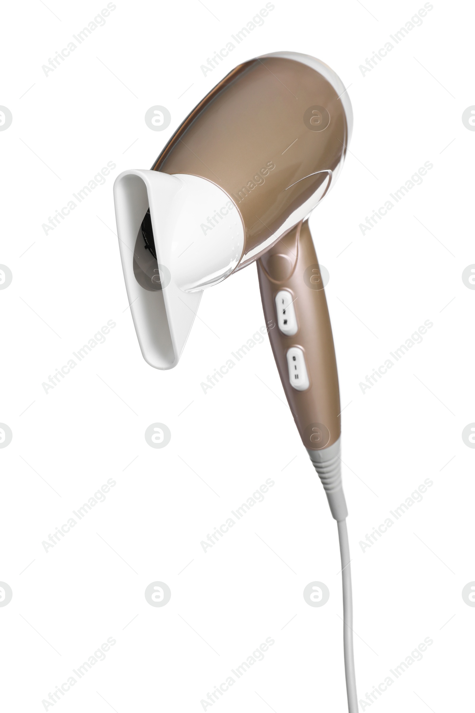 Hair dryer isolated on white. Hairdresser's tool Photo of Hair dryer isolated on white. Hairdresser's tool