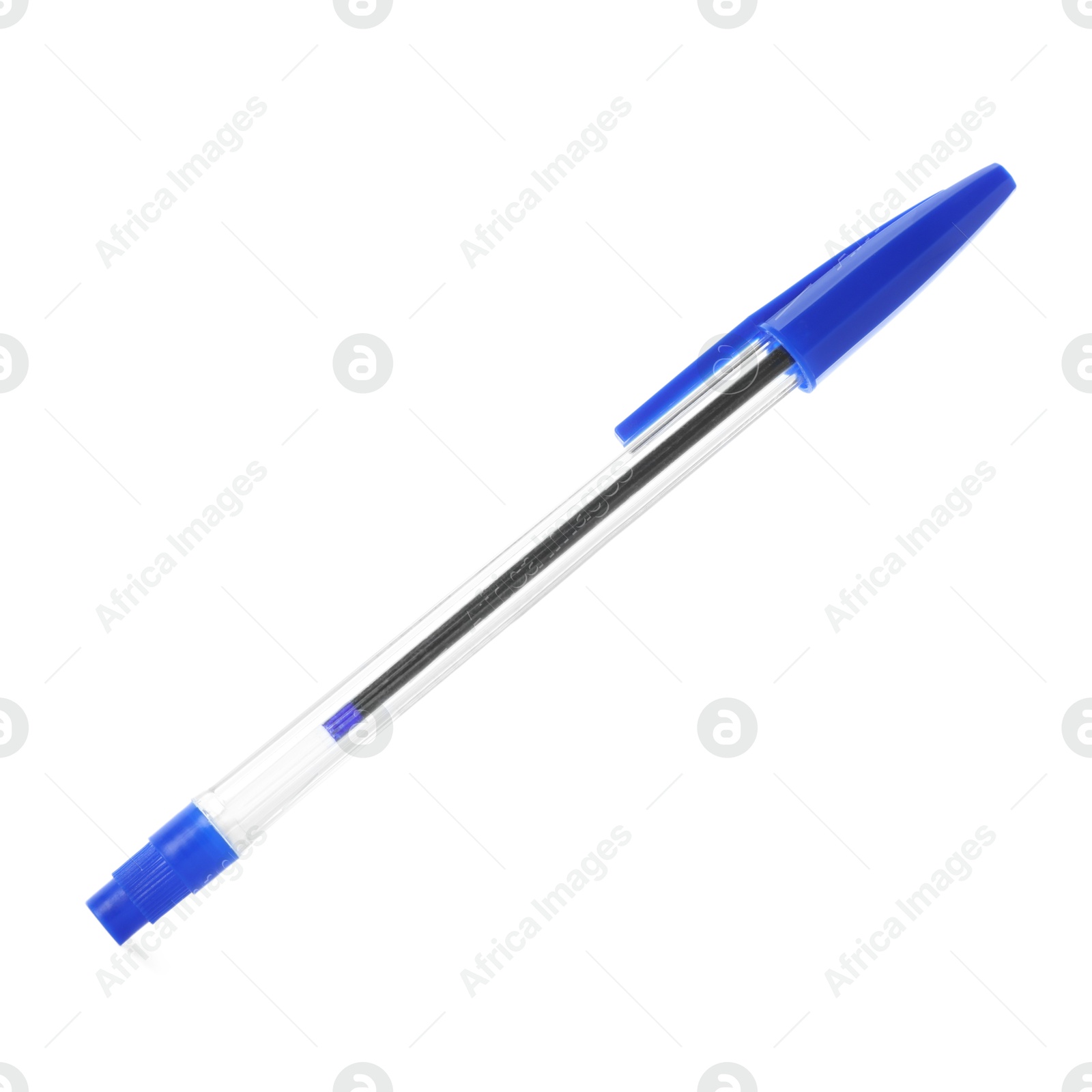 One stylish pen in air isolated on white Photo of One stylish pen in air isolated on white
