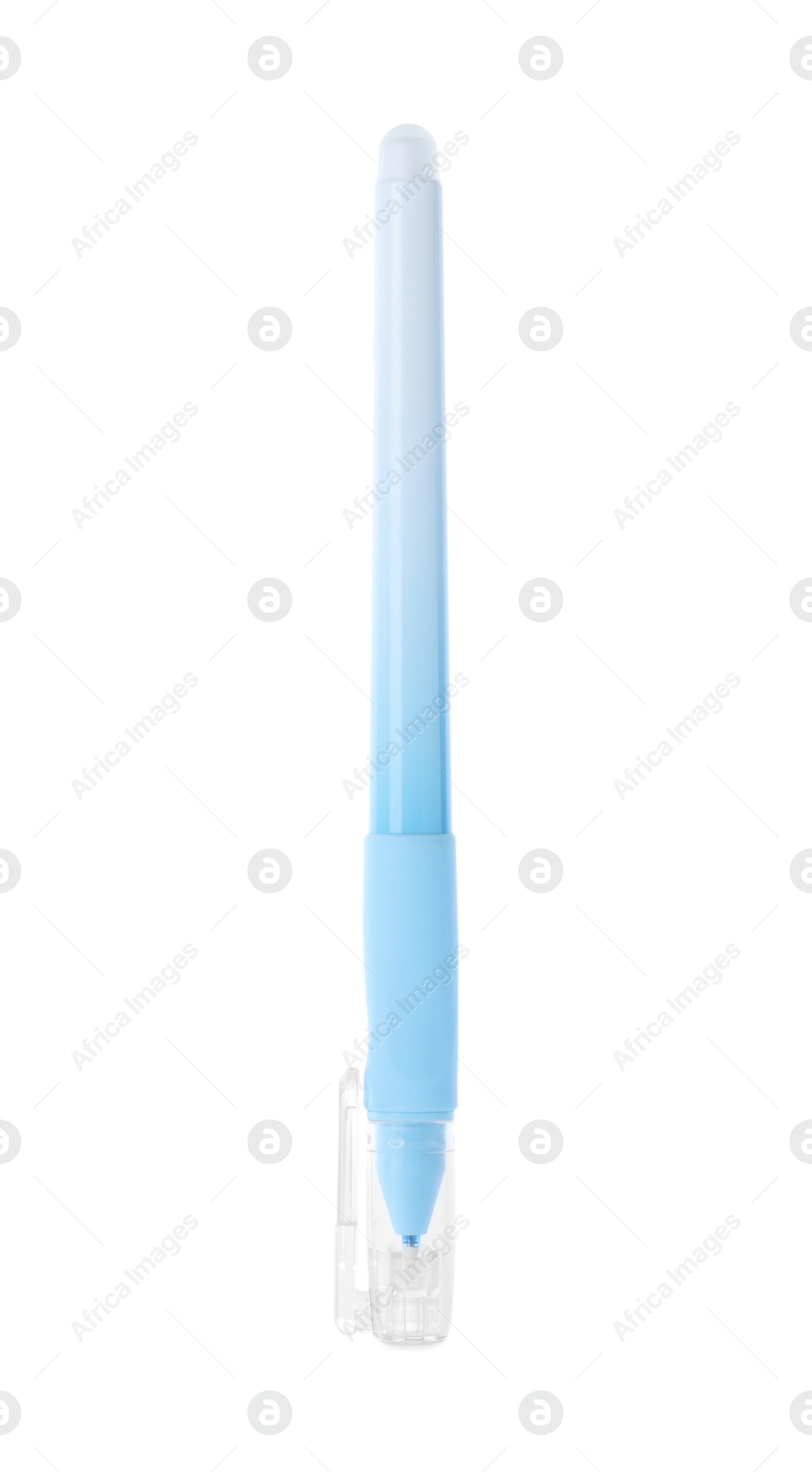One stylish pen in air isolated on white Photo of One stylish pen in air isolated on white