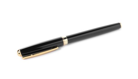 Photo of One stylish pen isolated on white. Office supply