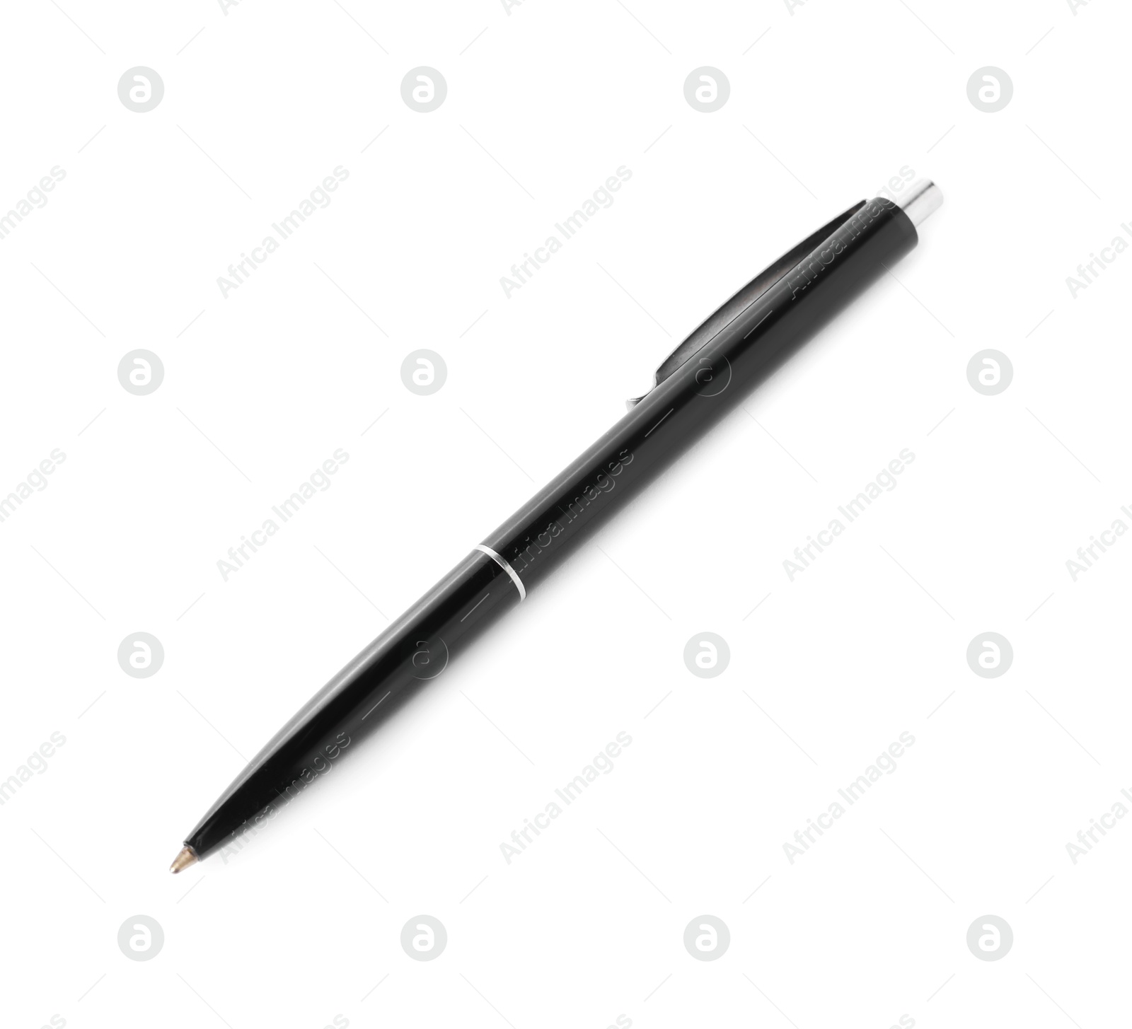 One stylish pen isolated on white. Office supply Photo of One stylish pen isolated on white. Office supply
