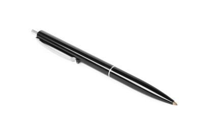 Photo of One stylish pen isolated on white. Office supply