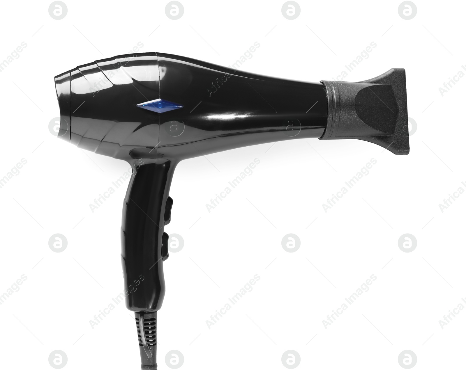 Hair dryer isolated on white. Hairdresser's tool Photo of Hair dryer isolated on white. Hairdresser's tool