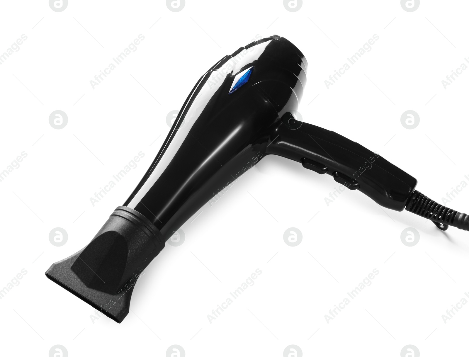 Hair dryer isolated on white. Hairdresser's tool Photo of Hair dryer isolated on white. Hairdresser's tool
