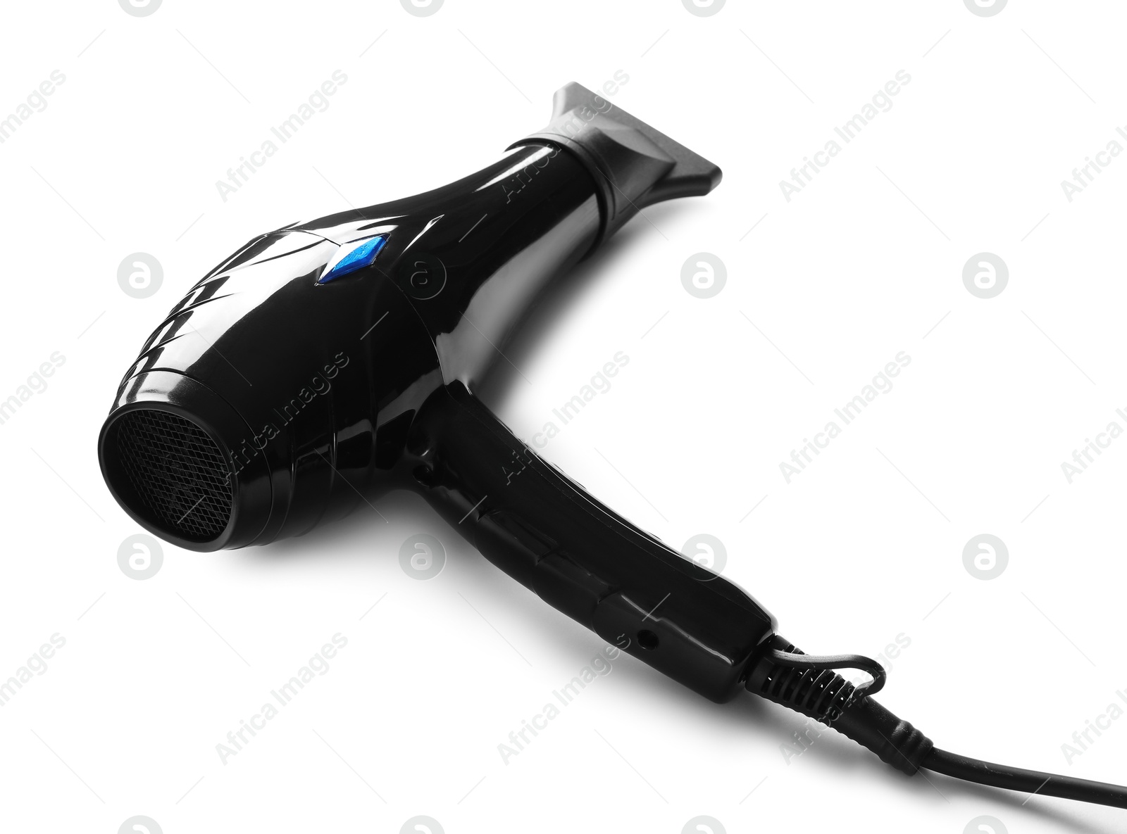 Hair dryer isolated on white. Hairdresser's tool Photo of Hair dryer isolated on white. Hairdresser's tool
