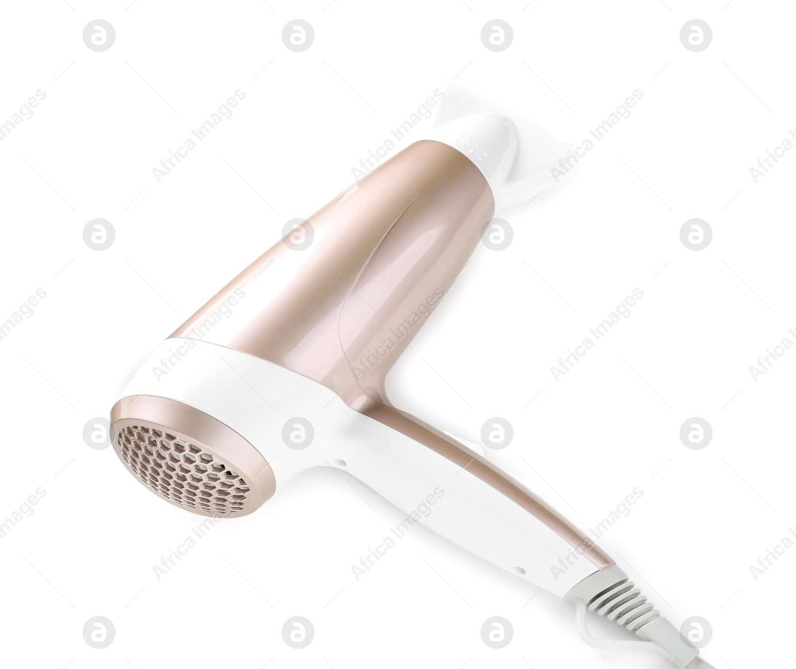 Hair dryer isolated on white. Hairdresser's tool Photo of Hair dryer isolated on white. Hairdresser's tool