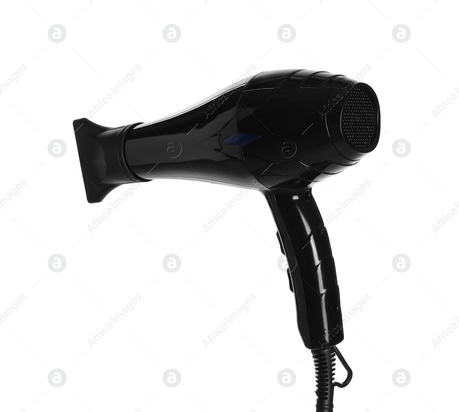 Hair dryer isolated on white. Hairdresser's tool Photo of Hair dryer isolated on white. Hairdresser's tool
