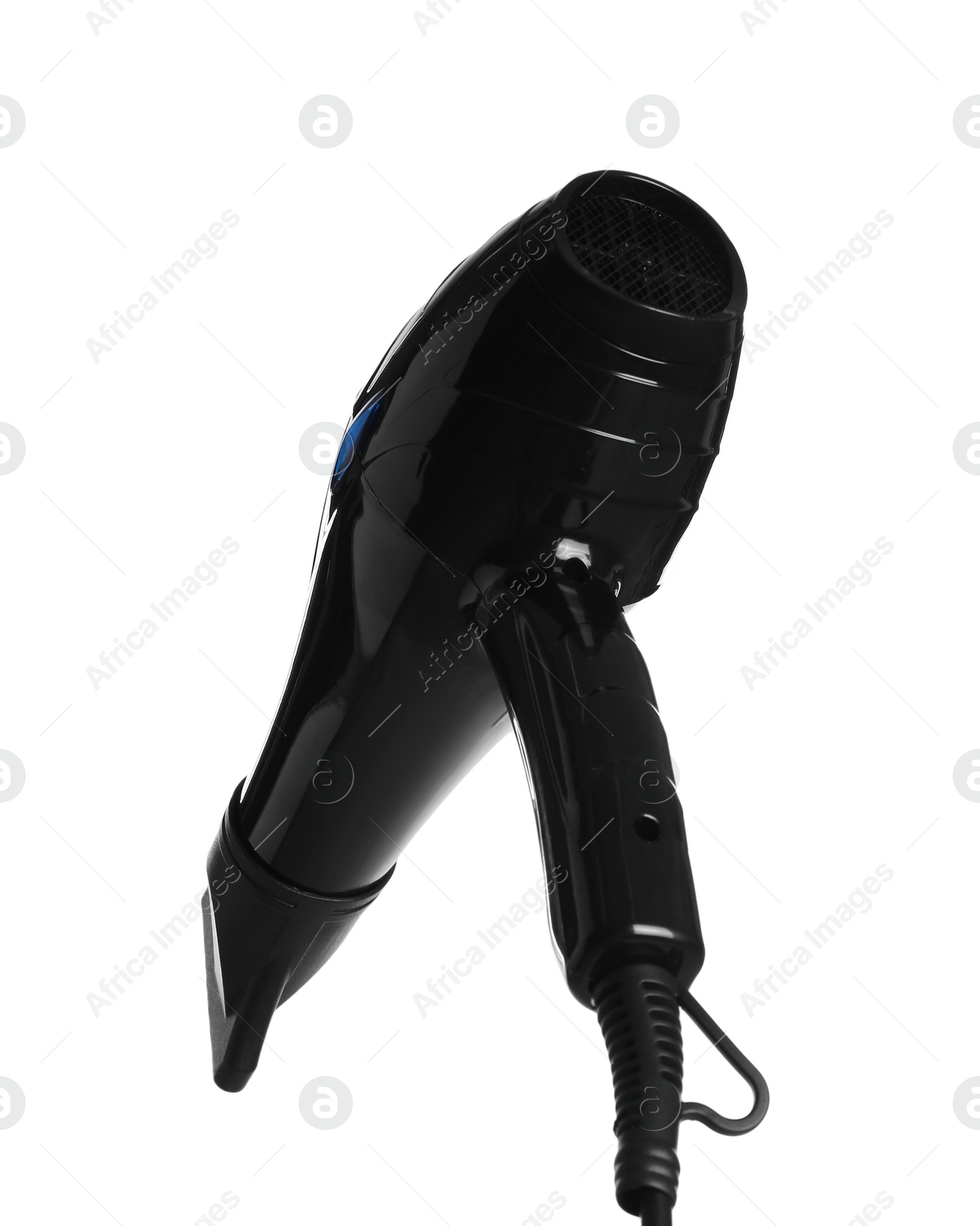Hair dryer isolated on white. Hairdresser's tool Photo of Hair dryer isolated on white. Hairdresser's tool