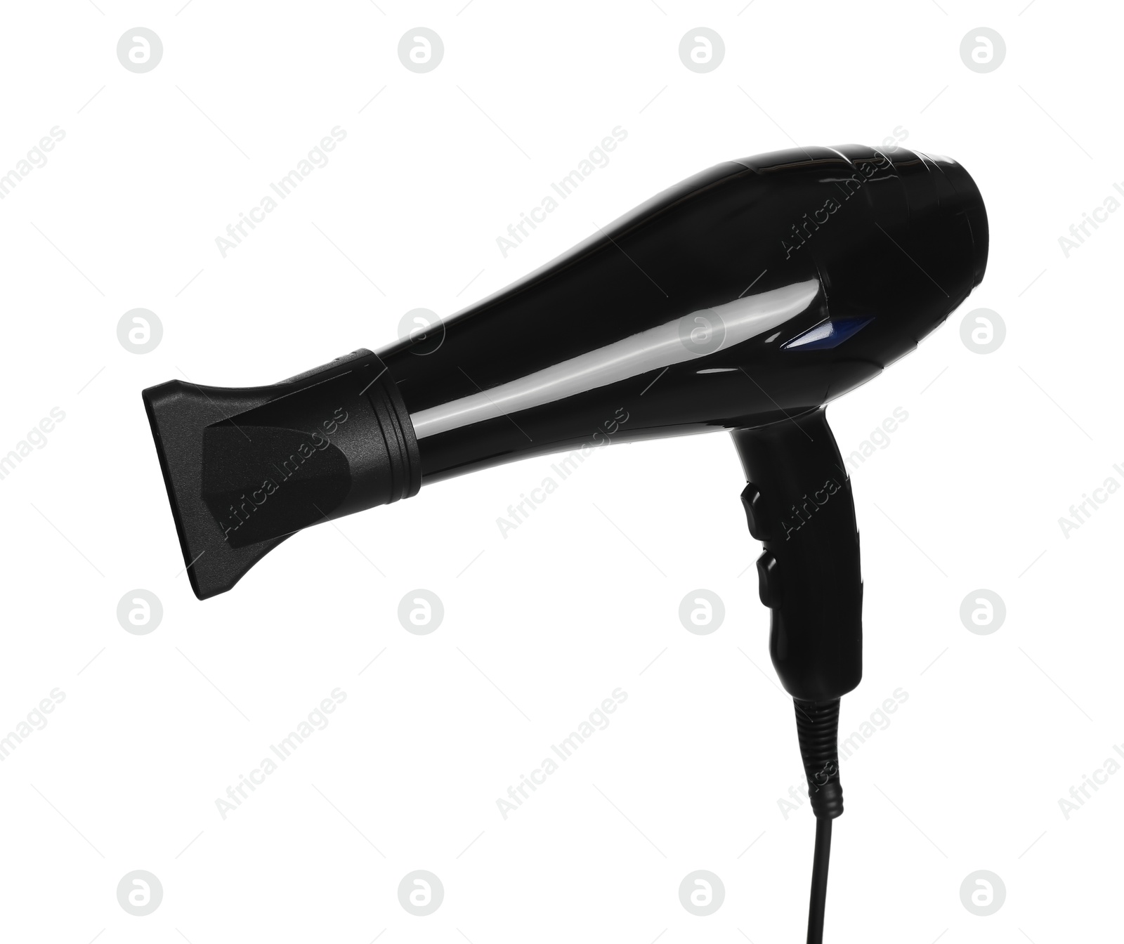 Hair dryer isolated on white. Hairdresser's tool Photo of Hair dryer isolated on white. Hairdresser's tool