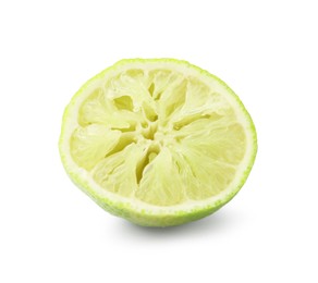Photo of Half of squeezed lime isolated on white