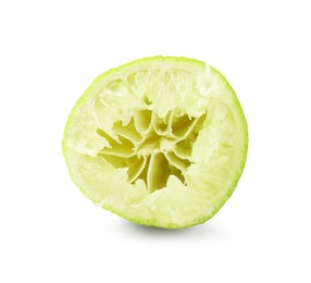 Photo of Half of squeezed lime isolated on white