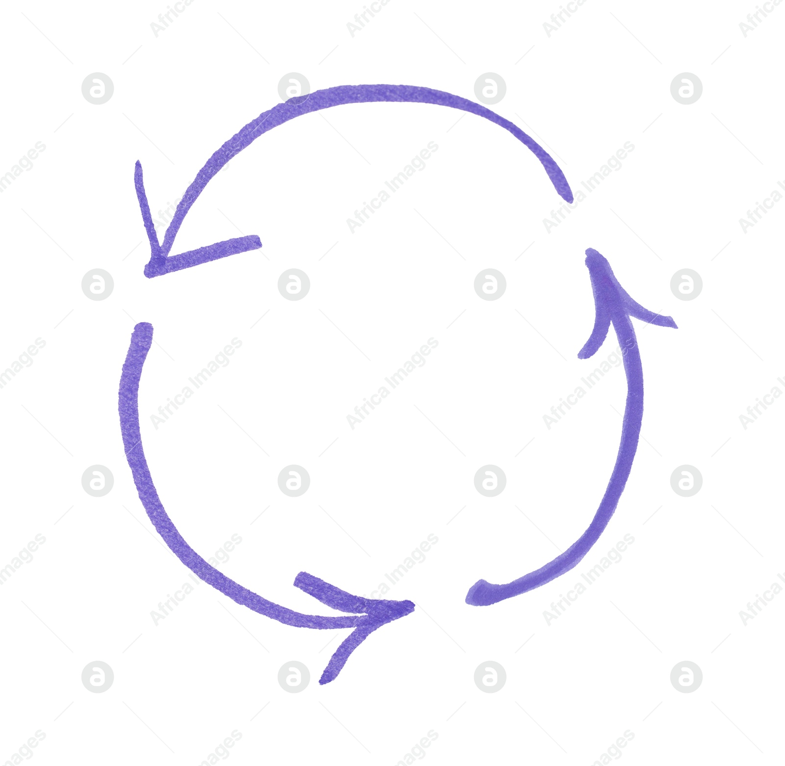 Three purple arrows isolated on white, collection Image of Three purple arrows isolated on white, collection