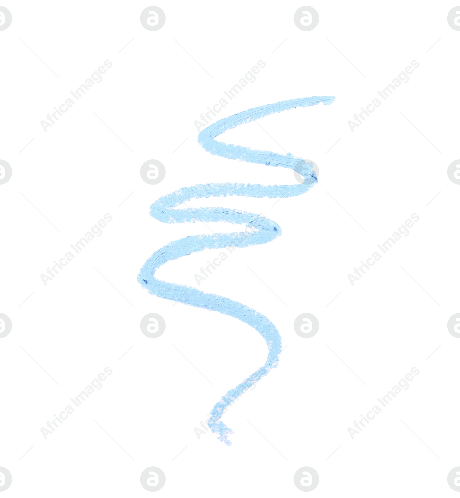 Light blue eye pencil strokes isolated on white, top view Photo of Light blue eye pencil strokes isolated on white, top view