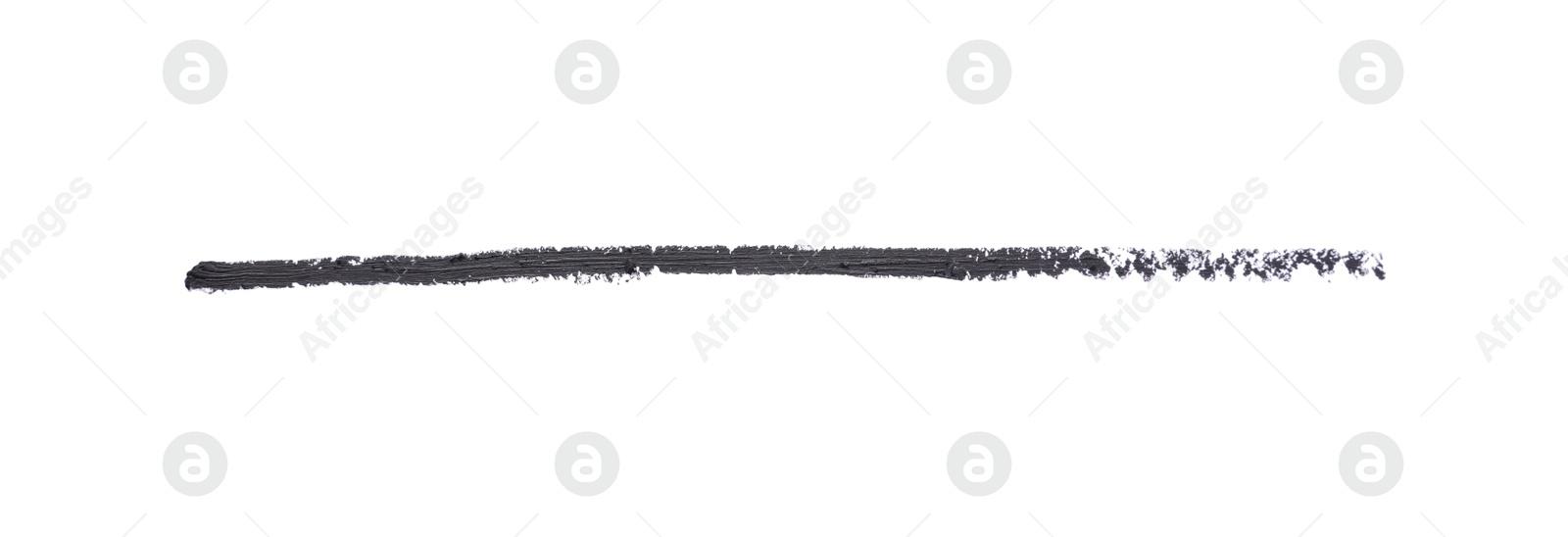 Black eye pencil stroke isolated on white, top view Photo of Black eye pencil stroke isolated on white, top view
