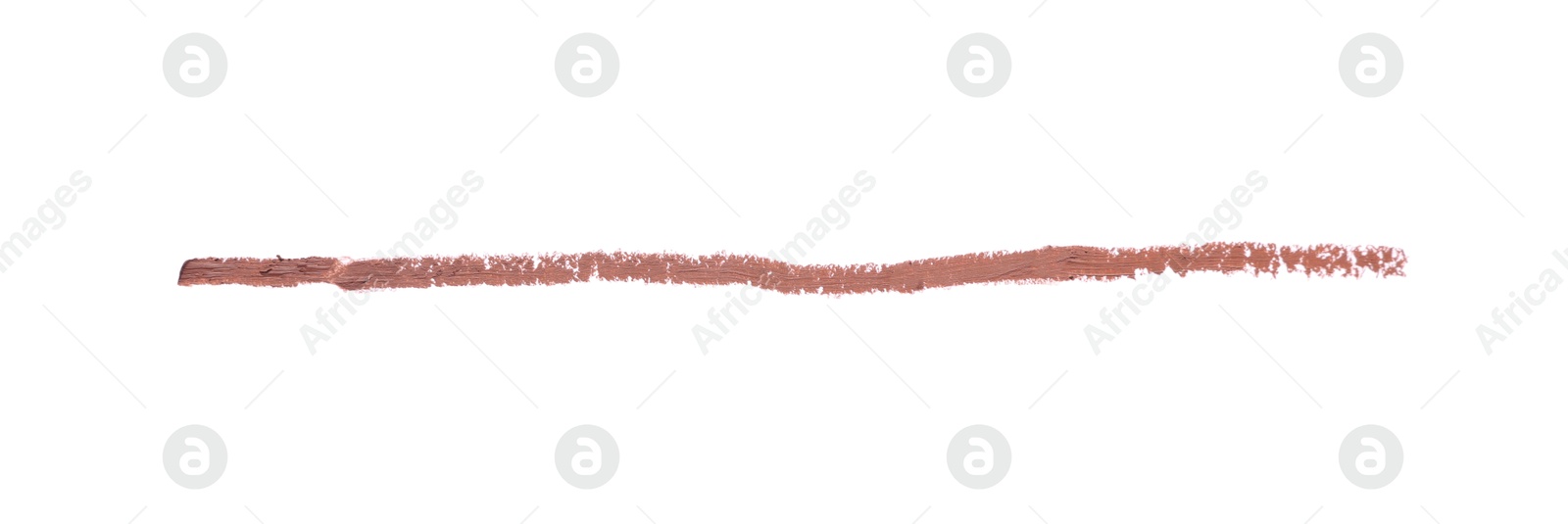 Brown eye pencil stroke isolated on white, top view Photo of Brown eye pencil stroke isolated on white, top view