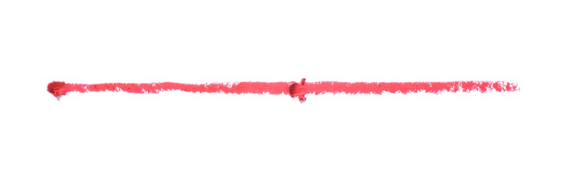 Photo of Bright eye pencil stroke isolated on white, top view