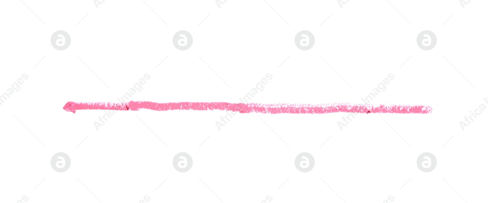 Pink eye pencil stroke isolated on white, top view Photo of Pink eye pencil stroke isolated on white, top view